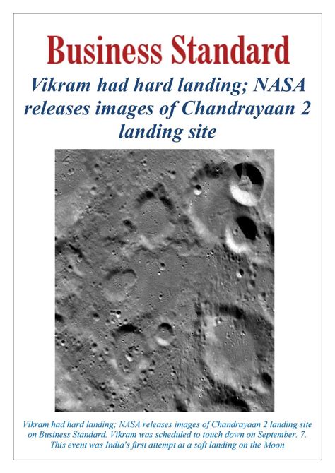 Vikram had hard landing; NASA releases images of Chandrayaan 2 landing ...