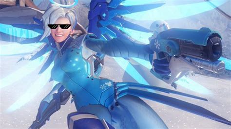 Slaying WIth My New SNOW ANGEL MERCY Skin! - Overwatch - YouTube