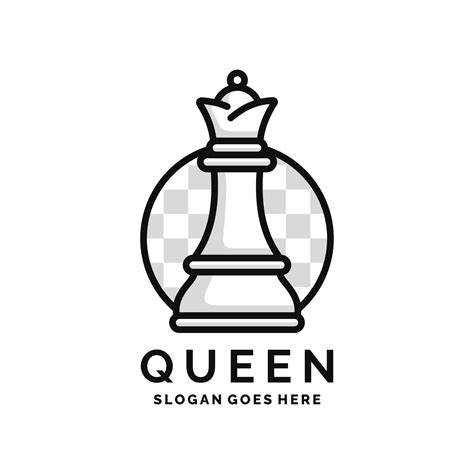 Queen chess logo design vector illustration 24322934 Vector Art at Vecteezy