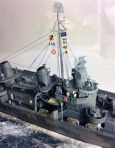 USS Fletcher (DD-445) Tamiya 1/350 Scale Model Diorama. (modelshipgallery.com) #1G Scale Model ...