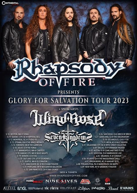 Rhapsody Of Fire - North American Tour Confirmed : r/Rhapsody_Of_Fire