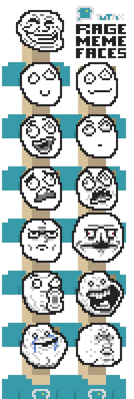 Pixel Art Troll Meme Faces by Sadasant on DeviantArt