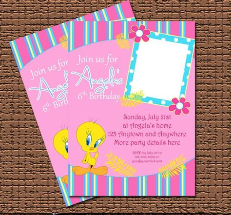 Items similar to Tweety Bird Birthday Invitation - Printable on Etsy