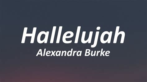 Hallelujah - Alexandra Burke (Lyrics) Chords - Chordify