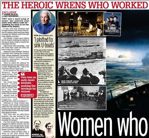 THE HEROIC WRENS WHO WORKED Women who OUT HOW TO DEFEAT U-BOATS outwitted Hitler - PressReader