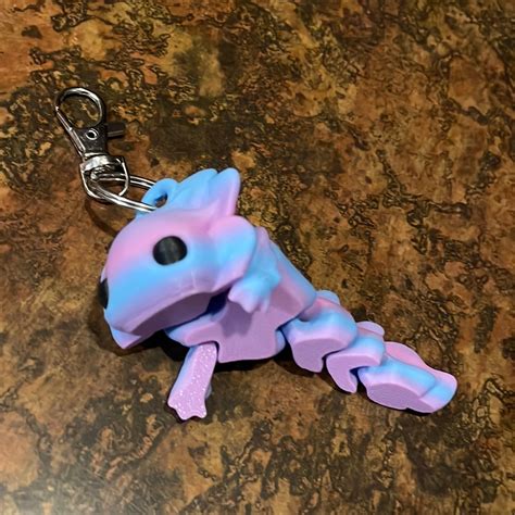 3D Printed Axolotl Keychain – The Feral Market