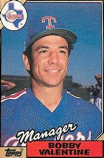 1987 Topps Bobby Valentine Texas Rangers #118 Baseball Card | Texas rangers, Bobby valentine ...