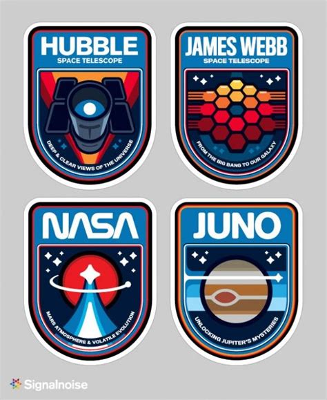 NASA mission patches: Hubble and James Webb | Signalnoise.com | Nasa ...