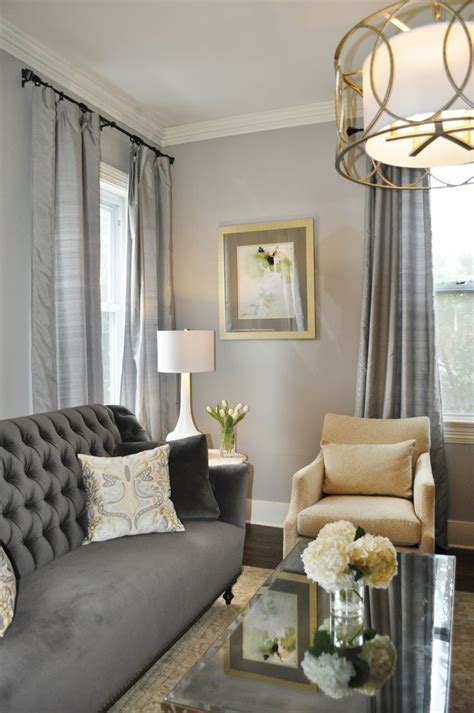 grey formal living room with gold accents - Google Search | Living room ...