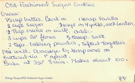 Old Fashioned Sugar Cookies - vintage.recipes