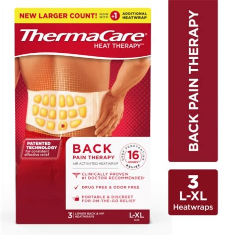 ThermaCare Back Pain Heat Therapy, 3 ct / L - XL - Kroger