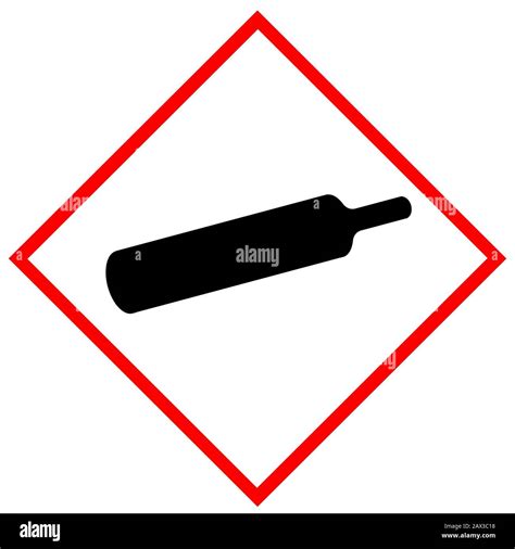 Gasses under pressure (symbol gas bottle) sign Stock Photo - Alamy