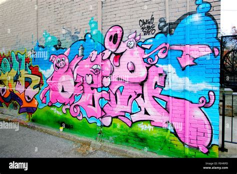 Kensington Market Toronto Graffiti Stock Photo - Alamy