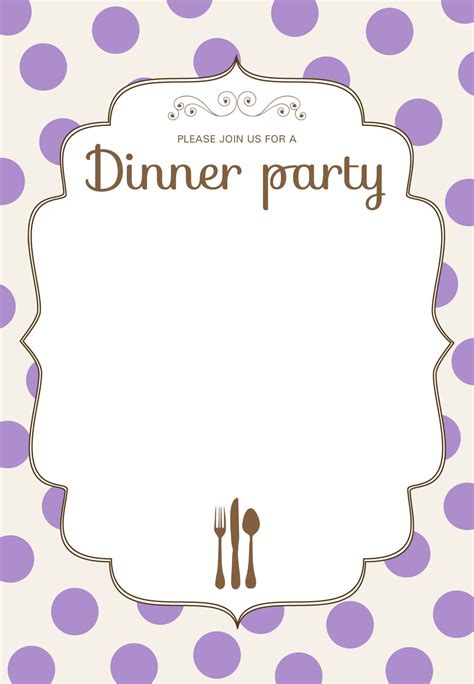 Classic Dinner Party - Dinner Party Invitation Template (Free ...