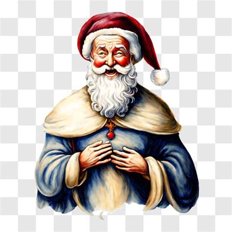 Download Santa Claus with hands clasped in front PNGs Online - Creative Fabrica