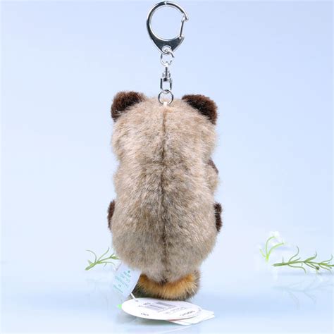 Cute Raccoon Plush Bag Charm, Animal Keychain