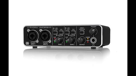 U-PHORIA UMC202HD 24-Bit/192 kHz 2x2 USB Audio Interface - YouTube