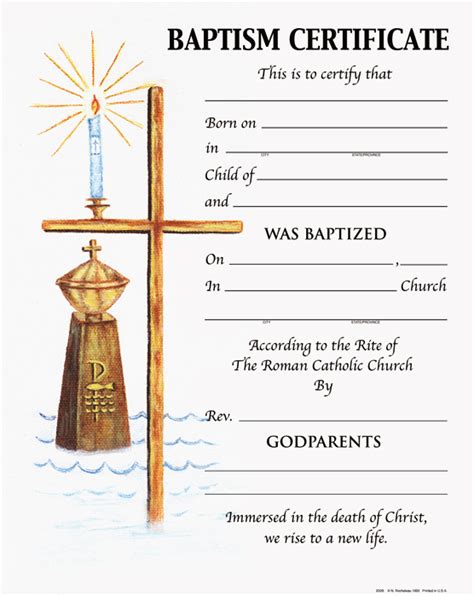 Baptism: Certificates - Page 1 of 2