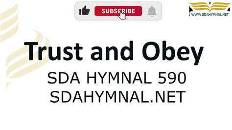 Trust and Obey Hymn Instrumental With Lyrics | SDA HYMNAL 590 Chords - Chordify