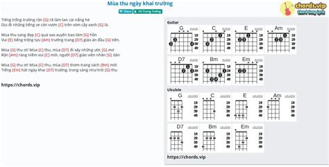 Chord: Mùa thu ngày khai trường - Vũ Trọng Tường - tab, song lyric, sheet, guitar, ukulele ...