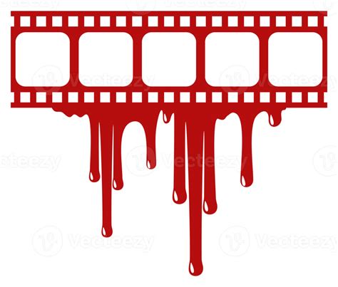 Silhouette of the Bloody Stripe Film Sign for Movie Icon Symbol with ...