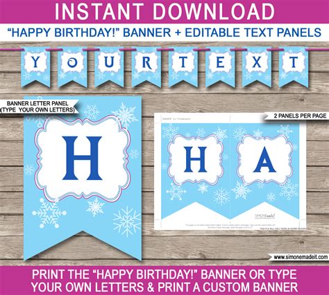 Free Printable Happy Birthday Banner Templates