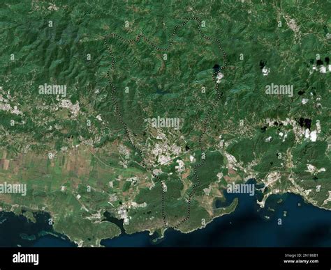 Yauco, municipality of Puerto Rico. Low resolution satellite map Stock Photo - Alamy