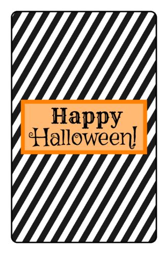 Striped Halloween Candy Bar Labels - Label Templates - OL800 - OnlineLabels.com