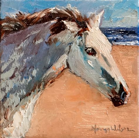 Norma Wilson Art: Beach Run Horse Seascape Equine Painting Art