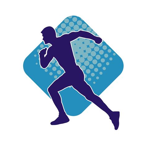 Silhouette of a sporty man in running pose. Silhouette of a male run pose. 37138348 Vector Art ...