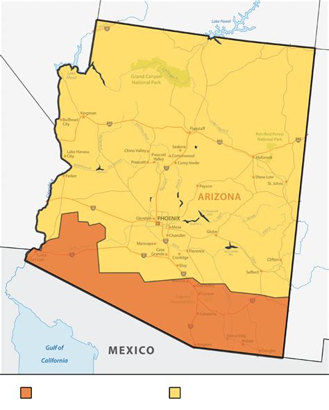 Arizona Border Wall Map