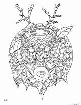 Deer With Tribal Pattern Adults Coloring Pages Printable sketch template