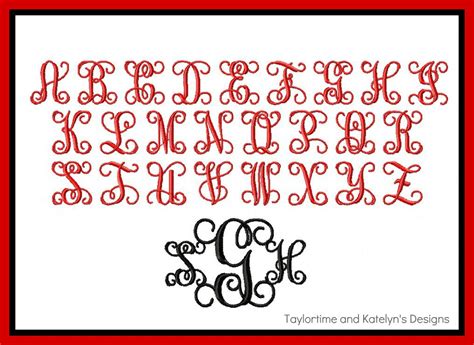 15 Vine Monogram Font Free Download Images - Free Vine Monogram Embroidery Font, Interlocking ...