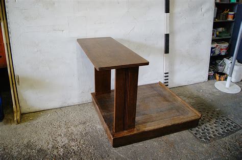 0066037 Wooden Lectern / Table With Platform – Stockyard Prop and ...