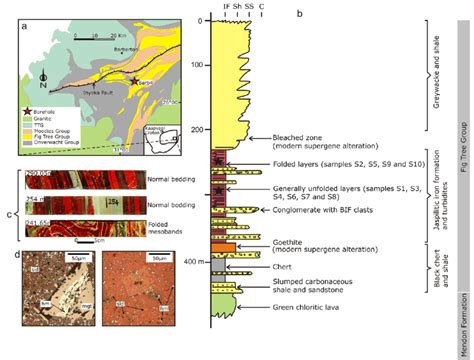 (a) Generalized geology of the central part of the Barberton Greenstone ...