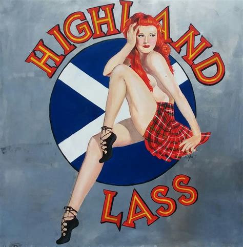 "Highland Lass" with better light | Vintage circus posters, Nose art, Vintage advertising posters