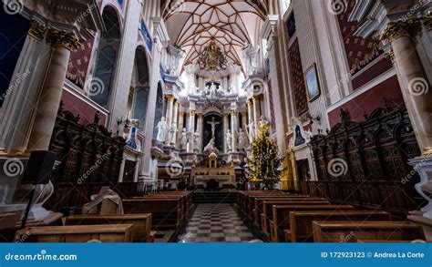 Cathedral Basilica of St. Peter and St. Paul in Kaunas Stock Image ...