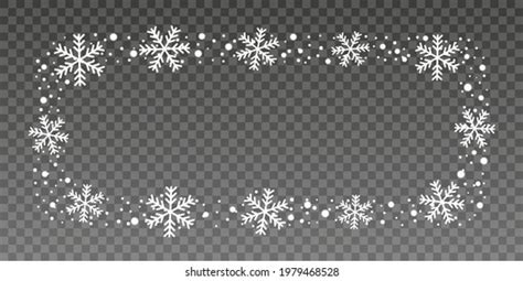 Snow Border Frame Christmas Texture Isolated: เวกเตอร์สต็อก (ปลอดค่า ...