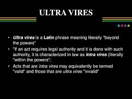 Ultra Vires as a Ground for Judicial Review of Admin Action