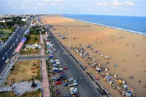 Chennai City Skyline from the Marina Lighthouse Editorial Stock Photo - Image of coast ...