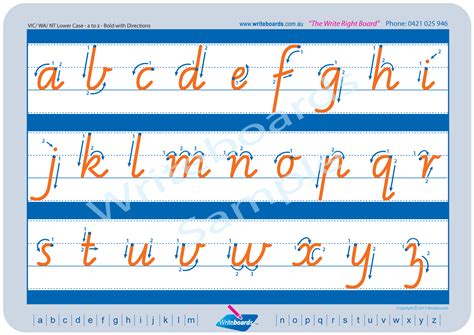 Alphabet and Number Worksheets - VIC Modern Cursive Font | Writeboards | Children’s Writing Board