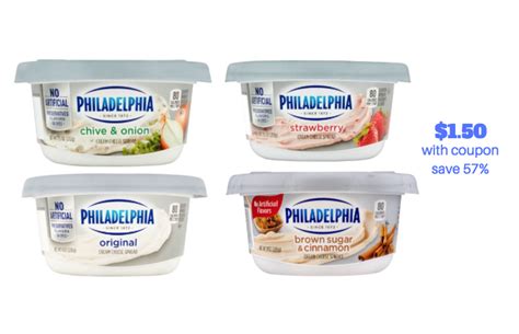 New Philadelphia Cream Cheese Spreads Coupon | Pay Just $1.50 Each ...