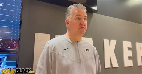 GoldandBlack.com video: Matt Painter on Purdue's Big Ten opener vs ...