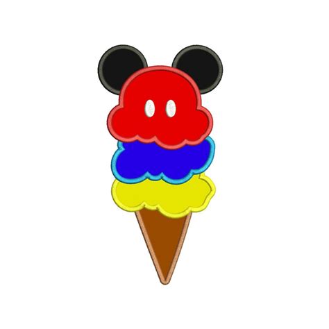 Mickey Mouse Clipart Ice Cream 2 Disney Applique Disney Scrapbook ...