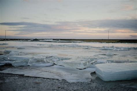 A frozen lake in Iceland stock image. Image of clear - 117390561