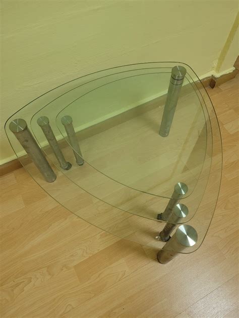 Free glass coffee table, 3 rotating layers, Furniture & Home Living, Furniture, Tables & Sets on ...