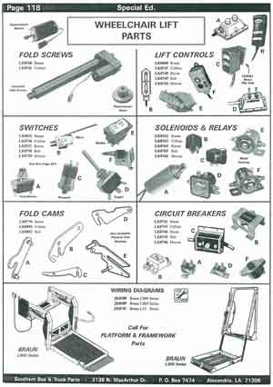 School Bus Wheelchair Lift Parts