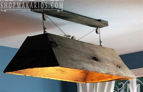 Hanging Barn Wood Chandelier • iD Lights