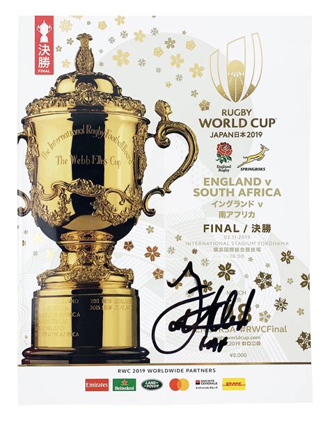 Autographed Faf De Klerk Programme - Rugby World Cup Winner Final 2019