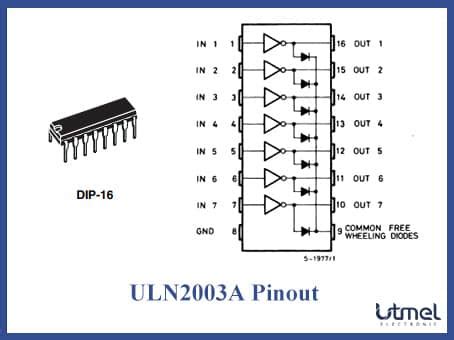 2 microtivity ULN2003 High-voltage High-current Darlington Transistor ...